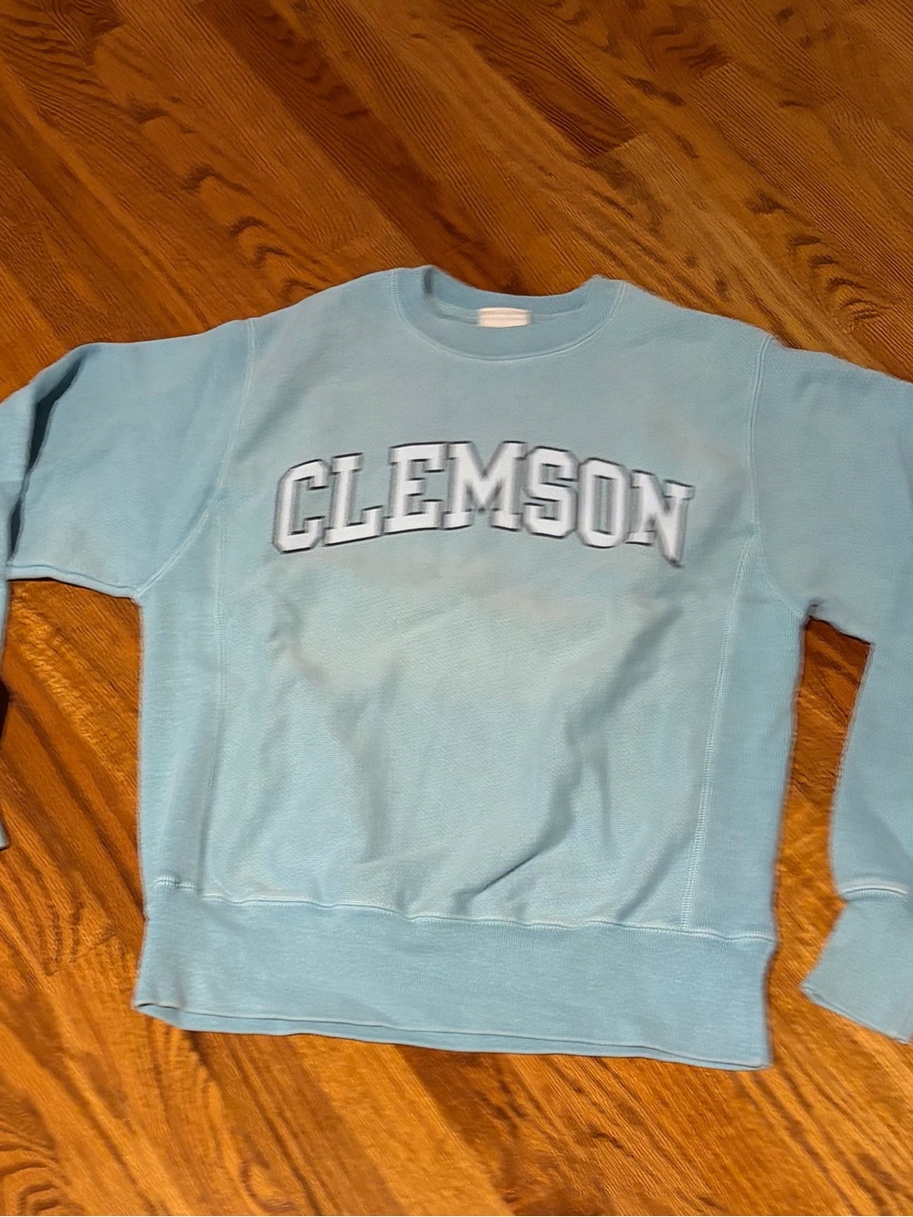 Vintage Champion Light Blue Clemson Crewneck Sweatshirt